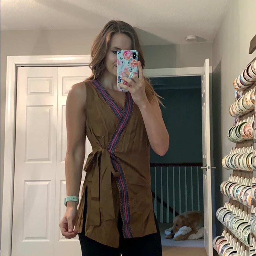 Anthropologie wrap top